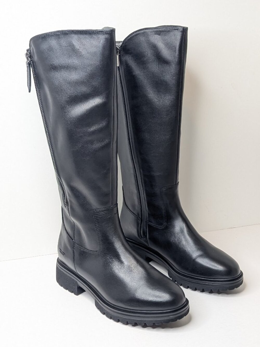 Rockport Ivette Knee High Boots Black Leather Womens 9.5 (Wide Calf)